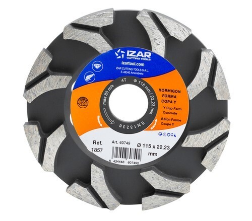 Disque à poncer béton 125 mm IZAR à segments diamantés abrasifs