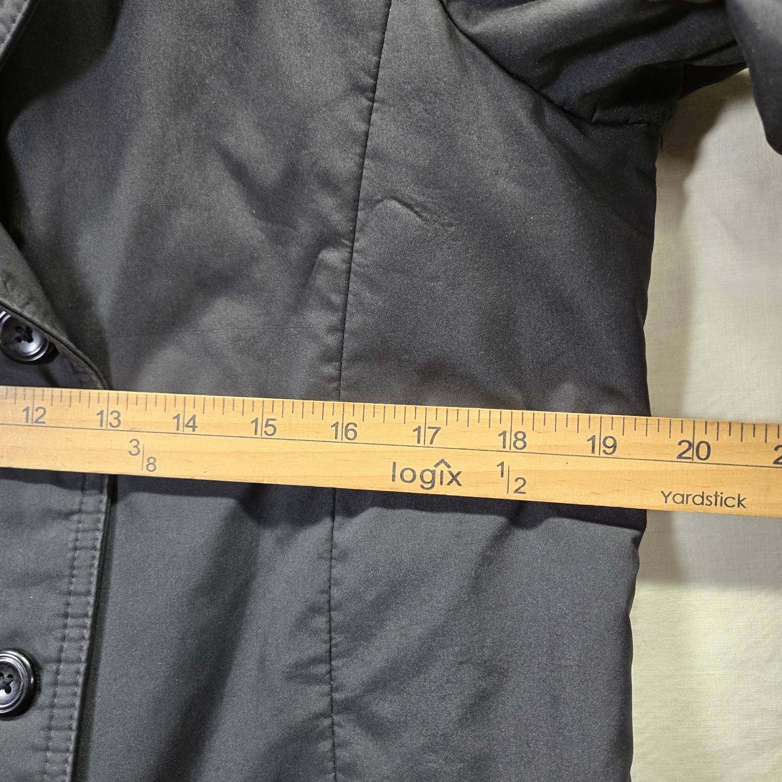 GAP Black Peacoat Jacket Softshell Double Breaste… - image 8