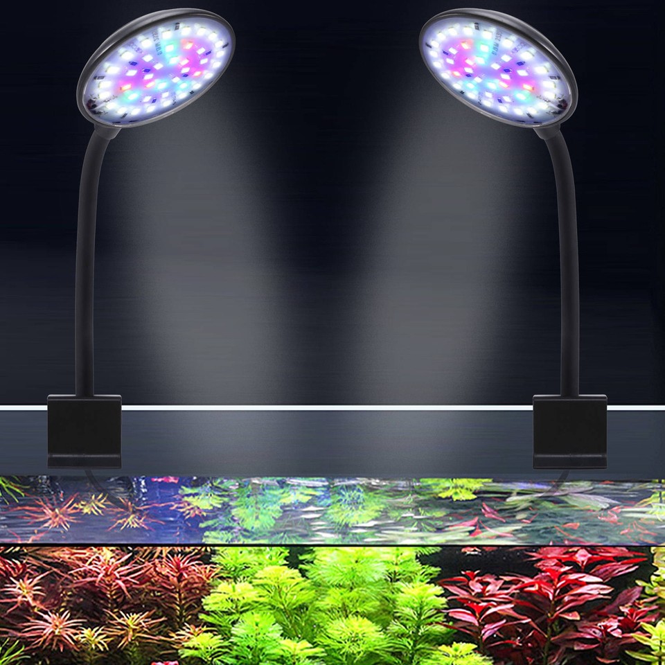 USB Small Fish Tank Light Variable Color Dimming Clip Light Led ...