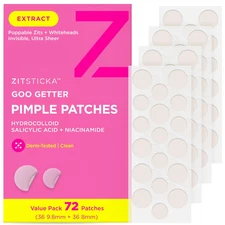 Pimple Patches for Face and Body, Goo Getter Hydrocolloid Patches to Cover Zits