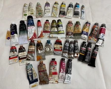 many paint brands  OIL COLOR LOT * all good to use * 39 tubes