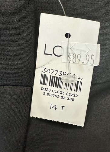 NUEVO CON ETIQUETAS Ann Taylor LOFT Mujer Negro Pierna Ancha Informal Vestido Pantalones Talla 14 Alto - Imagen 4 de 9