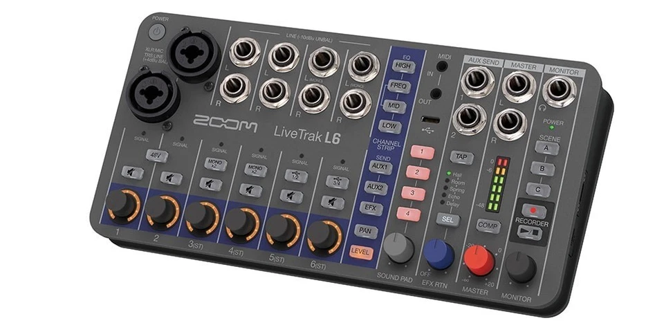 ZOOM Live Trak L6 Digital Mixer Recorder 10Channel Portable Studio New - Image 4 of 4