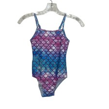 Fashion Mermaid Scale One-Piece Swimsuit Girls Size 110 6 US New Summer Pool