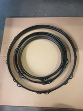 Set Of 10,12 And 16 Inch Satin Black Drum Hoops