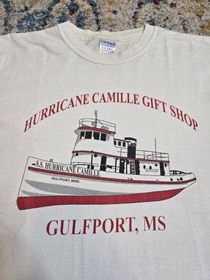 Vintage 90's Hurricane Camille Gift Shop Gulfport Mississippi Graphic T-Shirt M
