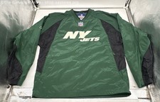 Reebok Men's Green Black NFL New York Jets Windbreaker Jacket Size Medium