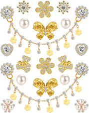 Rhinestone Bling Shoe Charms Designer Jewelry Accessories for Women Girls Luxury