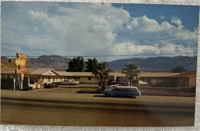Mesquite Nevada NV Desert Palms Motel 1964 Leavitt Postcard