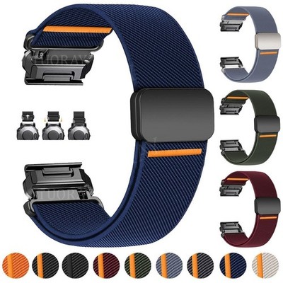 Nylon Loop Wrist Band Watch Strap For Garmin Fenix E 8 7X 6X Pro 5X 3HR QuickFit