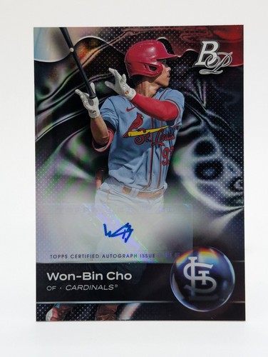 2023 Bowman Platinum Baseball Won-Bin Cho Top Prospects Auto #TOP-92 (AU, RC)