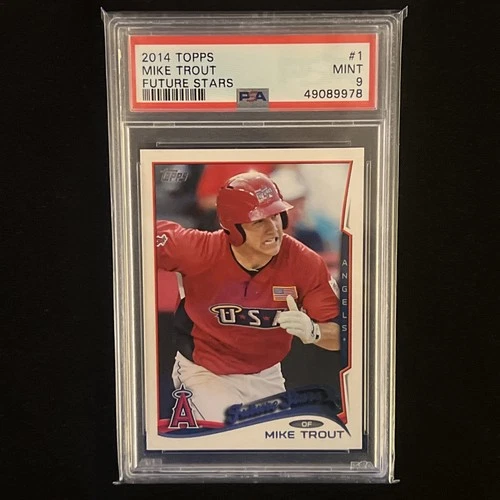 2014 Topps Future Stars Mike Trout  PSA 9 Mint Los Angeles Angels MVP Rare Slab