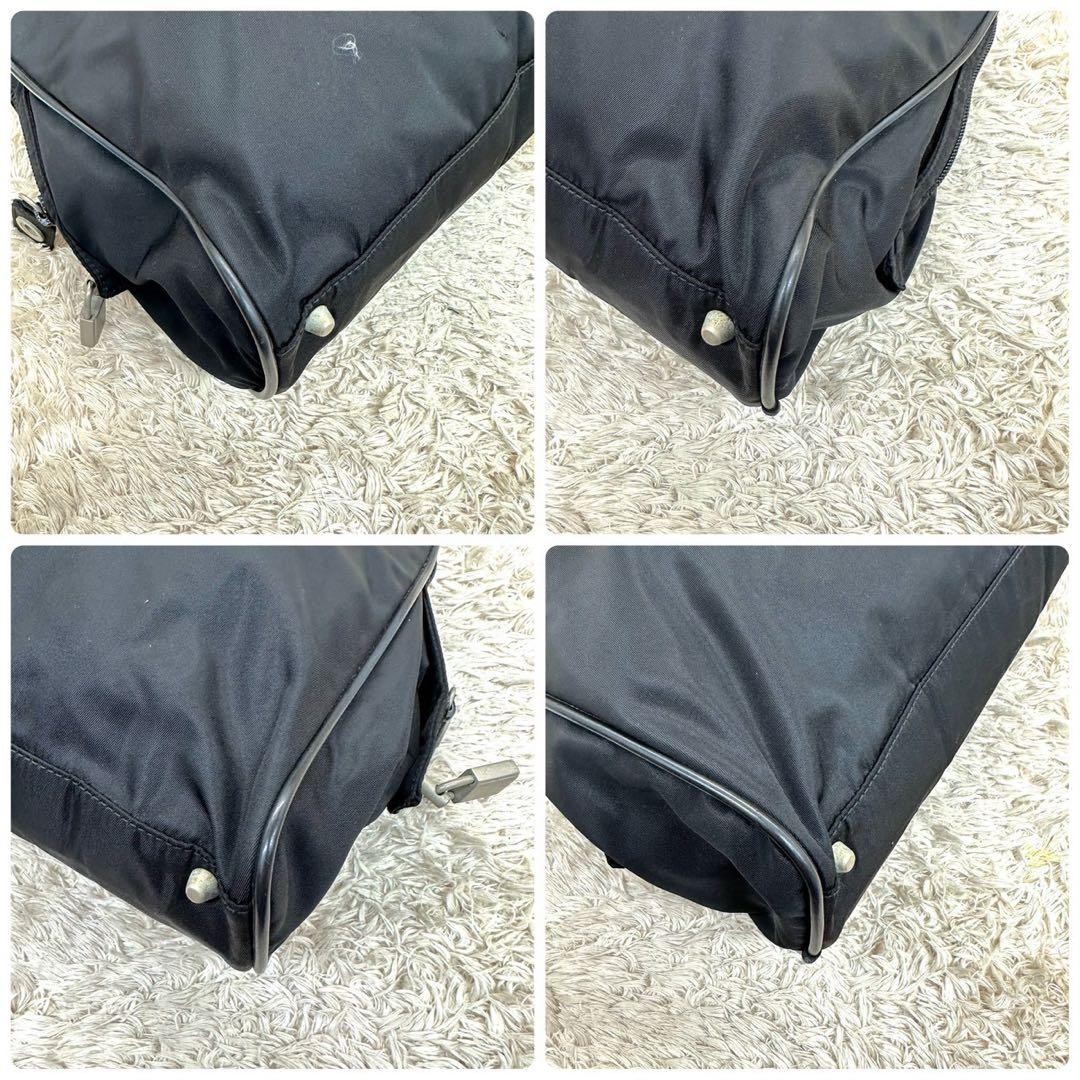 PRADA Nylon Tote Bag Black Triangle Logo Authentic Women's Handbag thumbnail 7