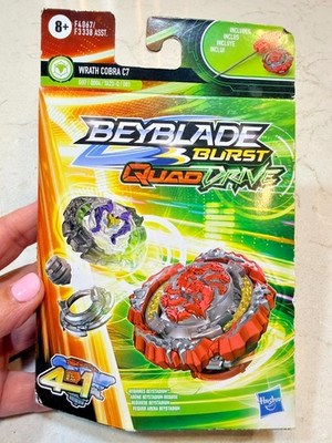 NEW! Hasbro Beyblade Burst QuadDrive Wrath Cobra C7 G07 Red