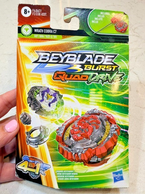 NEW! Hasbro Beyblade Burst QuadDrive Wrath Cobra C7 G07 Red