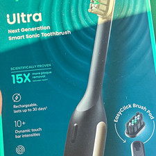 quip Ultra Next Gen Smart Sonic Electric Toothbrush Black Rechargeable w/ Case