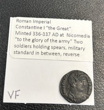 Rare Ancient Constantine I Roman Imperial Coin 336-337 AD