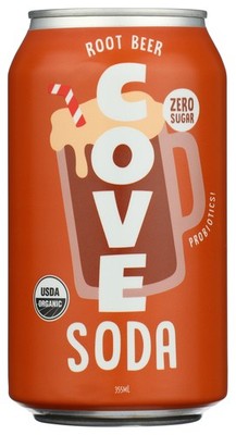 Zero Sugar Root Beer Soda By Cove 12 Fl Oz Can Probiotic