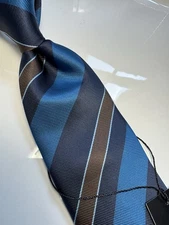 NWT VERSE 9 MULTI COLOR STRIPED STYLE PRINT SILK DESIGNS NECK TIE & HANKY