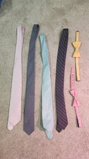 Lot of 6 Mens Ties Bow Ties Brooks Brothers Van Heusen J.Ferrar IZOD BillyLondon