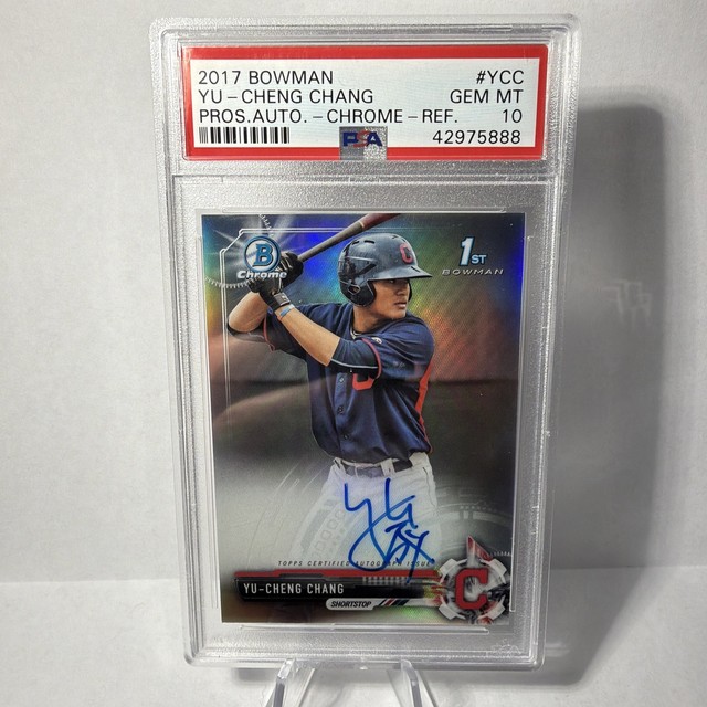 2017 Bowman Chrome Yu-Cheng Chang 1st Bowman Auto #CPA-YCC Rookie PSA10