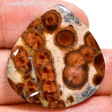 20.40 Ct Natural Mexican Peanut Obsidian Pear Cabochon Gemstone 25x27x4 mm TP220