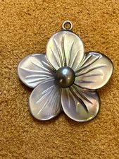 Vintage Five-Petal Flower-Shaped Sterling Silver Fashion Charm Pendant 7070