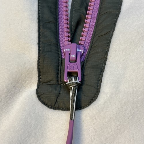 Athleta Girl Jacket XL (14) Cream, green & purple. Microfleece Half Zip NWT - Picture 9 of 10