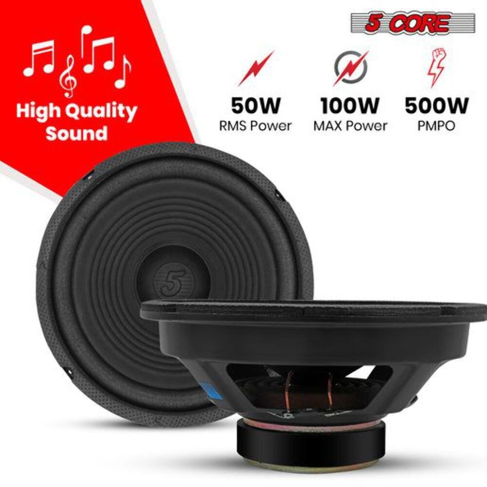 5 Core 8 Inch Subwoofer Speaker 1000W Combined Peak 4Ohm Replacement ...