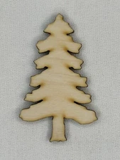 Custom Laser Cut Unfinished Tree Shape Wood Craft Cutout