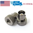 2pcs Black BNC Female to SMA Male RF adapter for Walkie Talkies Radio Antenna