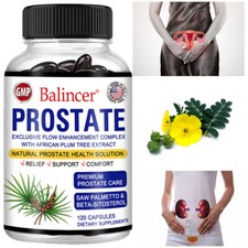 Santé de la prostate 120 capsules Soutien urinaire de la prostate Hommes