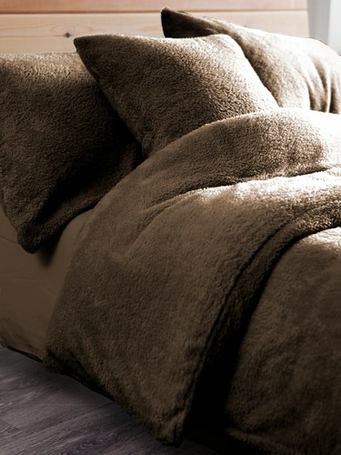 Teddybär Fell Sherpa Fleece Bettdecke/Quilt Bezug warm & gemütlich super weich kuschelig Set - Bild 10 von 17