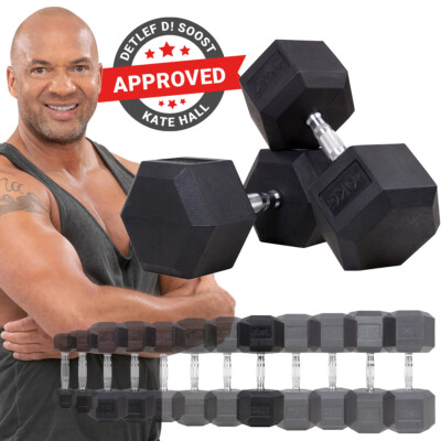 Miweba Sports Hexagon Kurzhanteln Set Hanteln Hantelset Fitness Gewichte 2-15 kg