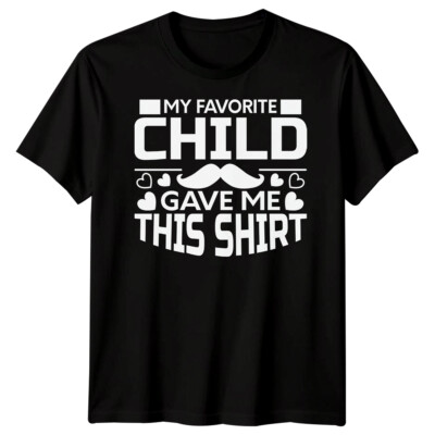 Lustiges Herren-T-Shirt Mein Lieblingskind Schnurrbart Vatertag Tee Bester Vater aller Zeiten #FD
