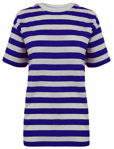 Herren rot und weiß gestreiftes Shirt Top Damen T-Shirt Buch Woche Rundhalsausschnitt Outfit - Bild 3 von 6