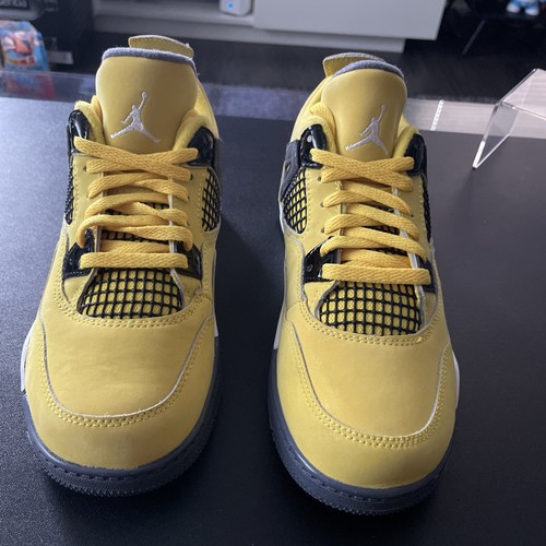 Nike Air Jordan 4 Retro PS 'Lightning' 2021 BQ7669-700 Youth Sz 2Y Women Sz 3.5 - Picture 8 of 11