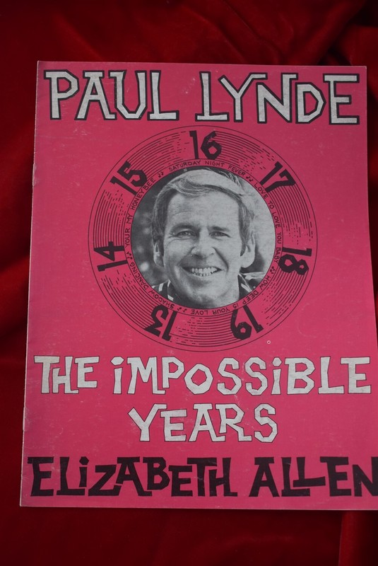 PAUL LYNDE ELIZABETH ALLEN THE IMPOSSIBLE YEARS BROADWAY Souvenir Program Book
