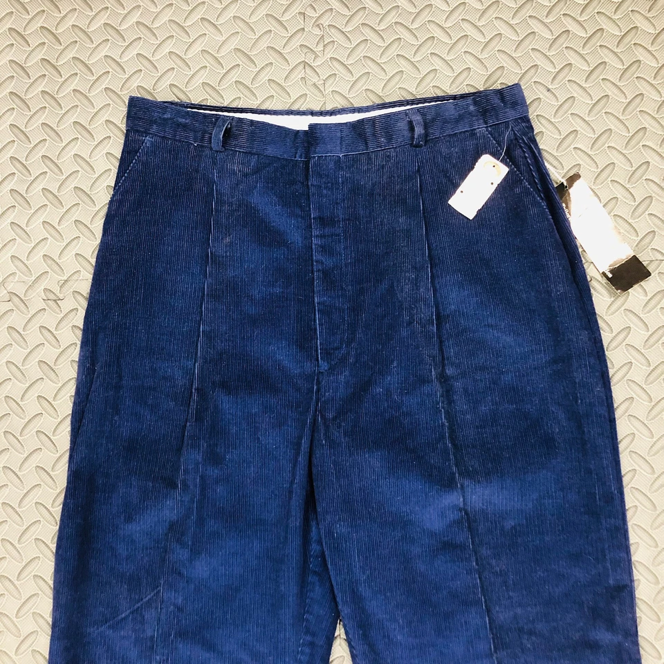Lord Isaacs CORDUROY PANTS Womens 17/18 Navy Blue Skipper Ultra w/ Tag Vintage - Image 2 of 4