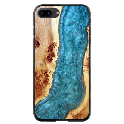 slab Wood epoxy resin surface Hard Black Cover For Apple iPhone 12 13 14 - Picture 4 of 25