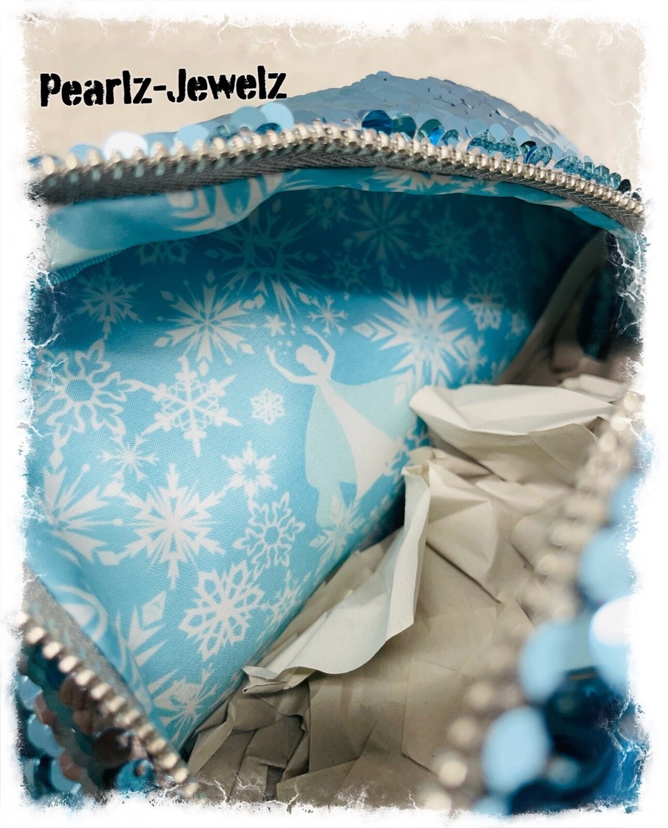 Loungefly Disney Frozen Elsa Sequin Reversible Blue Silver 