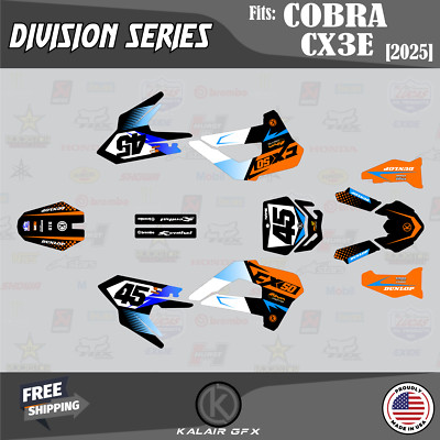 Graphics Kit for COBRA CX3E CX 3E (2025) Division Series - ORANGE