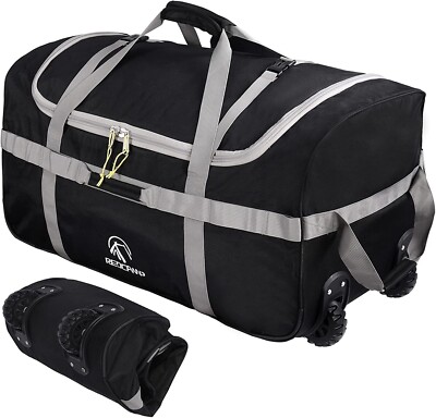 REDCAMP 120L Foldable Duffle Bag with Wheels, Extra Large