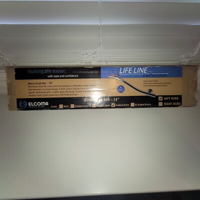 Elcoma Life Line Wave Grab Bar 18'' LH