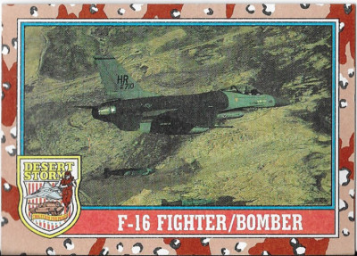 F-16 FIGHTER / BOMBER #108 -- 1991 TOPPS DESERT STORM 2ND SERIES (ID:161)