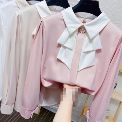 NEW Blouse Spring Autumn Loose All-match Elegant Shirt Tops Trend Women Clothing