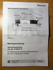 Ersatzbolzen Sperrelement Honeywell 019030.10 Verschlussbolzen Alarmanlage NOVAR