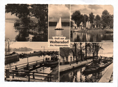 Postcard greetings from Waltersdorf Krs. Fürstenwalde Flakensee Mill Pond 1962
