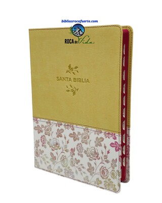 Biblia Nueva Traduccion Viviente NTV Letra Grande sentipiel beige con indice