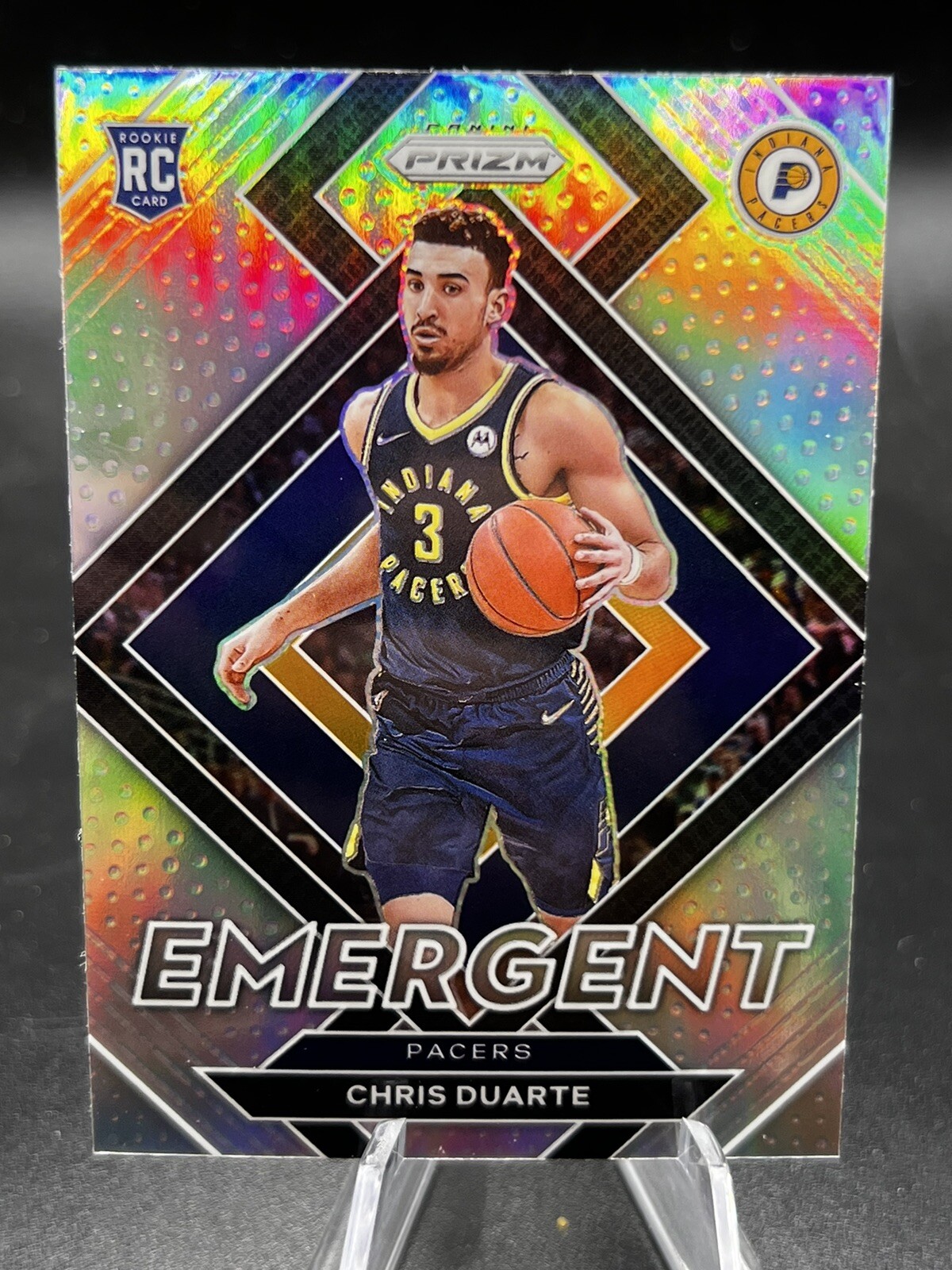 2021-22 Panini Prizm Basketball SILVER PRIZM #14 Emergent CHRIS DUARTE RC Pacers